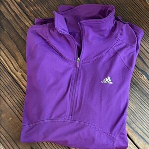 Adidas Vibrant Purple Half-Zip Climalite Pullover